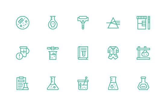 experimentar icono colección con 15 regular línea diseños listo para la interfaz de usuario icono colección vector