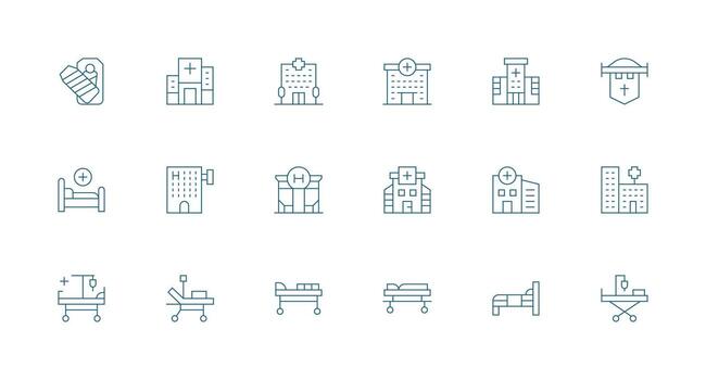 18 íconos para sala en mínimo línea formato alta resolución íconos para ninguna plataforma vector