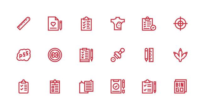 18 íconos para marca en fuerte carrera línea formato multi-estilo icono colección vector