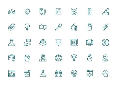 solución diseño íconos presentando 35 en regular limpiar línea estilo interfaz íconos para diario utilizar vector