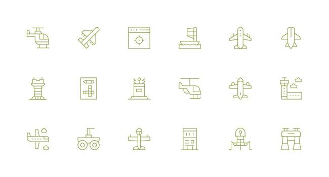 Landing Set with 18 Minimal Line Icons Well-Structured Icons for Creative Use vector