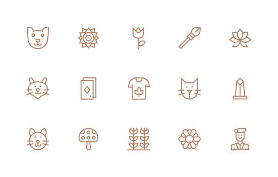 icono gráfico presentando 15 íconos en regular línea diseño completamente editable icono conjunto para web vector