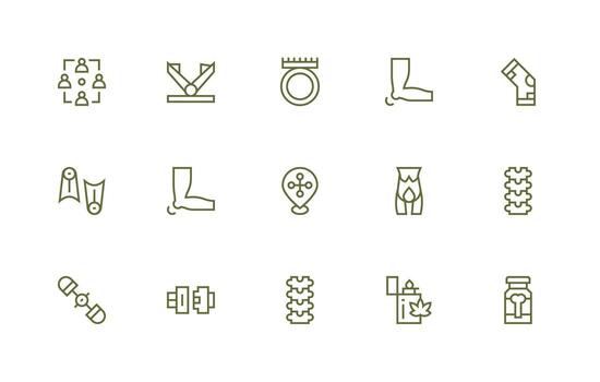 15 Icons for Joint in Regular Line Format Interface Icons for Daily Use vector