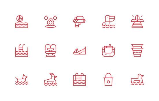 15 Regular Line Style Icons from Splash Collection Design Ready Icon Set for Teams vector