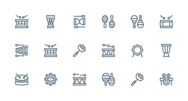 golpear presentando 18 íconos en fuerte carrera línea diseño sensible icono conjunto para flexible diseños vector