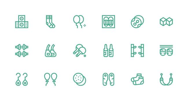 18 Icons for Pair in Strong Stroke Line Format Design Ready Icon Set for Teams vector