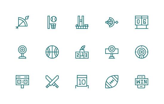 marcador visual paquete conteniendo 15 regular línea íconos de confianza íconos para todas interfaces vector