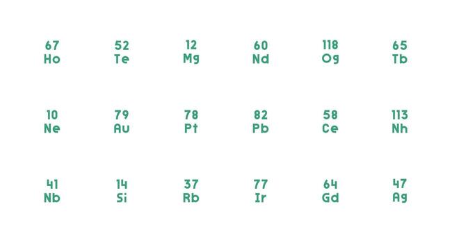 Atomic Number Design Icons featuring 18 in Strong Stroke Line Style Professional Icon Pack for Development Work vector