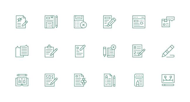 Minimal Line Style Correction Icons with 18 Vectors Scalable Icons for All Themes