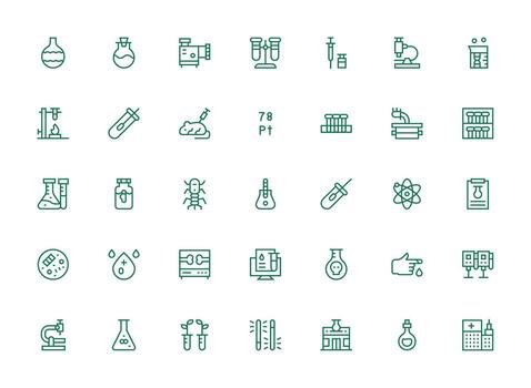 regular limpiar línea íconos desde laboratorio conjunto con 35 vectores bien estructurado íconos para creativo utilizar