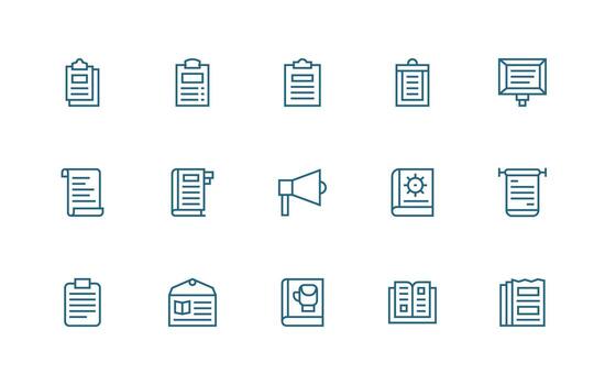 Regular Line Icons from Instructions Set with 15 Vectors Organized Icon Pack for Quick Access