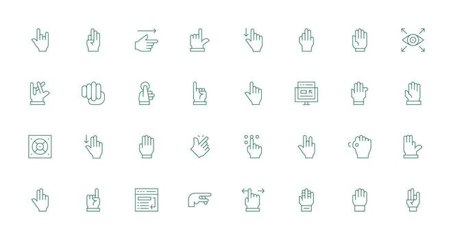 Thin Line Icons from Cursor Set with 32 Vectors Multi-Style Icons for Creative Projects