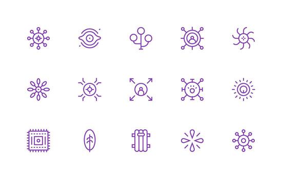 15 regular línea vectores para central tema limpiar icono conjunto icono paquete para ui proyectos