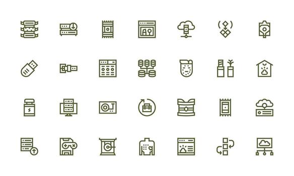 28 Icons for Backup in Bold Line Format Digital Product Icons for Fast Delivery vector