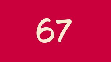 70 andra nedräkning timer med beige siffra på röd bakgrunder otjänlig för presentationer, webbplatser, och pedagogisk Resurser video