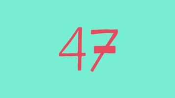 50 andra nedräkning timer med rosa tal på en kricka bakgrund lämplig för tema innehåll relaterad till tal, räkning, nedräkningar, bra för digital grafik video