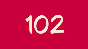 105 secondo conto alla rovescia Timer con beige numero su rosso sfondi adatto per presentazioni, siti web, e educativo risorse video