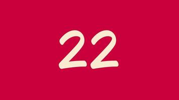 25 tweede countdown timer met beige aantal Aan rood achtergronden uitvoerbaar voor presentaties, websites, en leerzaam middelen video