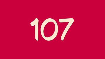 110 second countdown timer with beige number on red backgrounds uitable for presentations, websites, and educational resources video