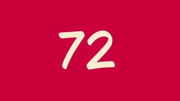 75 andra nedräkning timer med beige siffra på röd bakgrunder otjänlig för presentationer, webbplatser, och pedagogisk Resurser video