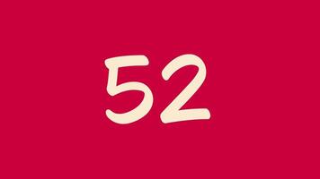55 segundo cuenta regresiva Temporizador con beige número en rojo antecedentes Apto para presentaciones, sitios web, y educativo recursos video