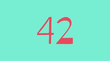 45 andra nedräkning timer med rosa tal på en kricka bakgrund lämplig för tema innehåll relaterad till tal, räkning, nedräkningar, bra för digital grafik video