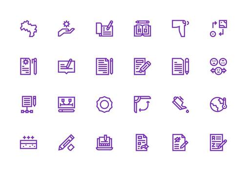 24 Thick Line Line Vectors for Change Theme Sharp Icons for Presentations