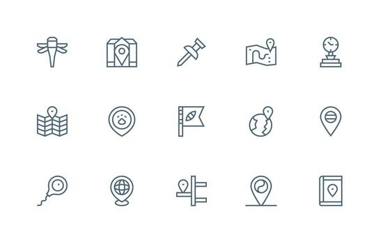 15 Regular Line Vectors for Marker Theme Reliable Icons for All Interfaces