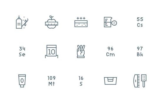 Regular Line Style Quantity Icons with 15 Vectors Complete Icon Bundle for Web Design