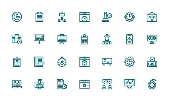 28 Bold Line Vectors for Project Theme User Interface Icons for Digital Products