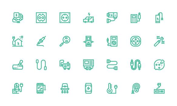 Bold Line Icons from Plug Set with 28 Vectors Interface Icons for Daily Use