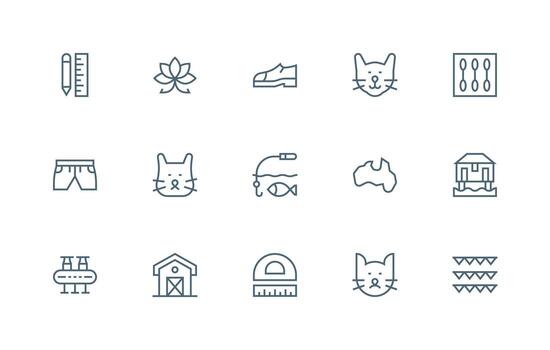 15 regular línea estilo íconos desde línea colección digital icono colección vector