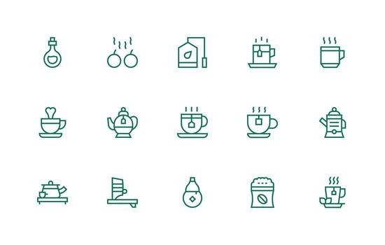 Regular Line Icons from Brew Set with 15 Vectors Multi-Purpose Icon Pack for Templates