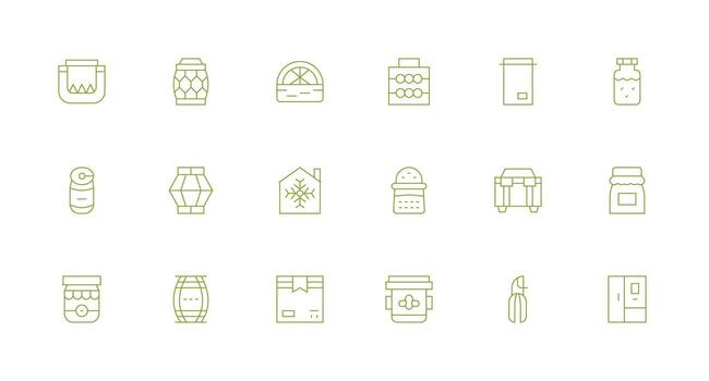 Preserve Icon Collection with 18 Minimal Line Designs Simple Icons for Interface and Wireframes vector