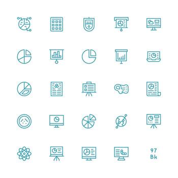 medio carrera contorno estilo infografía íconos con 25 vectores interfaz icono colección para diario proyectos