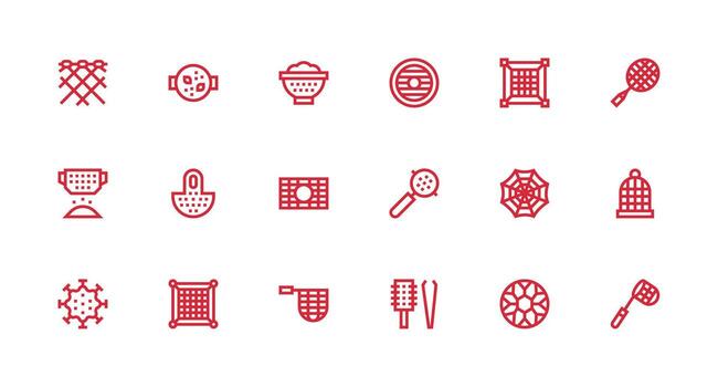 18 fuerte carrera línea íconos para malla gráficos ligero icono serie para rápido prototipos vector