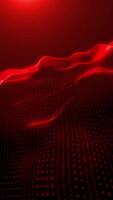 ilusório vermelho energia ondas mover suavemente através espaço, irradiando energia e claro. video