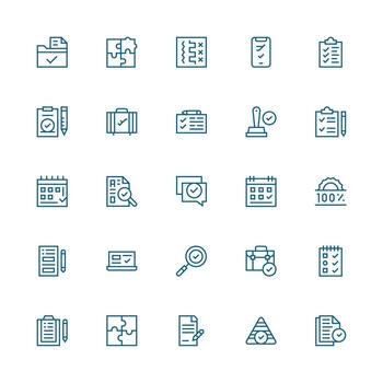 medio carrera contorno íconos desde completar conjunto con 25 vectores interfaz íconos para diario utilizar