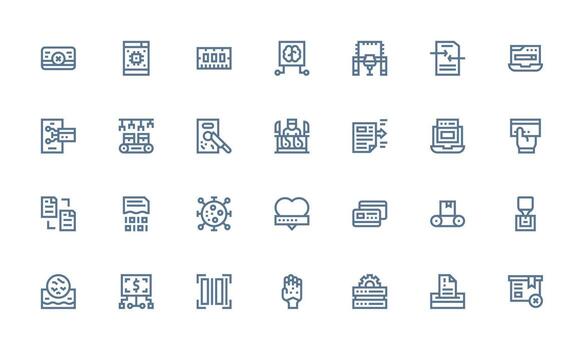 Processing featuring 28 Icons in Bold Line Design Smart Icon Collection vector