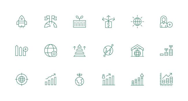 Minimal Line Style Expansion Icons with 18 Vectors Reliable Icons for All Interfaces