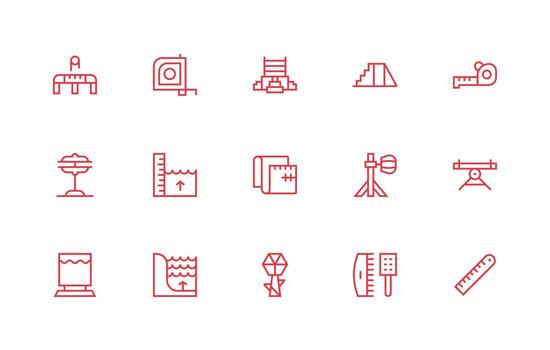 15 Regular Line Vectors for Height Theme Organized Icon Pack for Quick Access