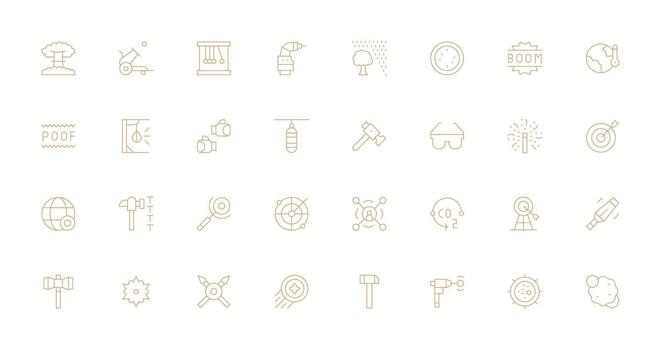 32 Thin Line Vectors for Impact Theme Complete Icon Set for Mobile Apps