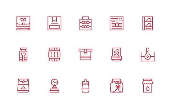 15 Regular Line Designs for Preservation Icons Multi-Purpose Icon Pack for Templates vector