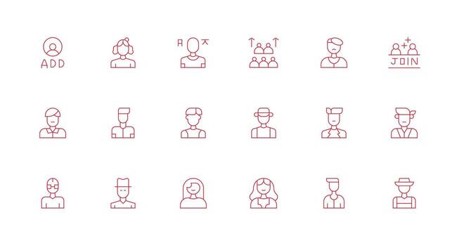 Minimal Line Icons from Signup Set with 18 Vectors Interface Icons for Daily Use