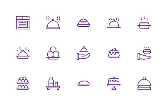 15 regular línea vectores para bandeja tema interfaz icono colección para diario proyectos