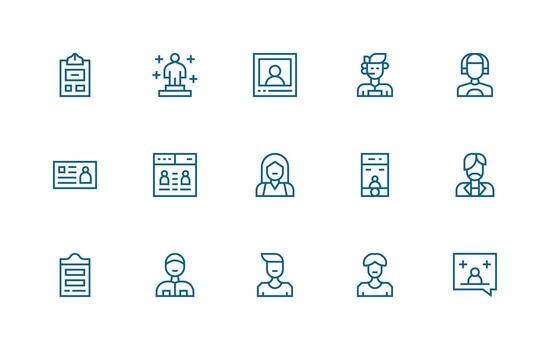 regular línea íconos desde registro conjunto con 15 vectores todas dispositivo compatible icono conjunto