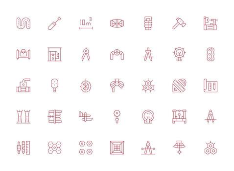 Engineering featuring 35 Icons in Light Line Design Icons Built for Visual Consistency Pack vector