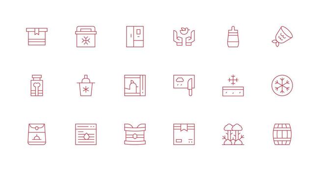 18 Minimal Line Designs for Preservation Icons Minimal Icon Set for Interface Projects vector