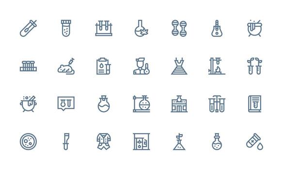 28 Bold Line Style Icons from Experiment Collection Interface Icon Collection for Daily Projects vector