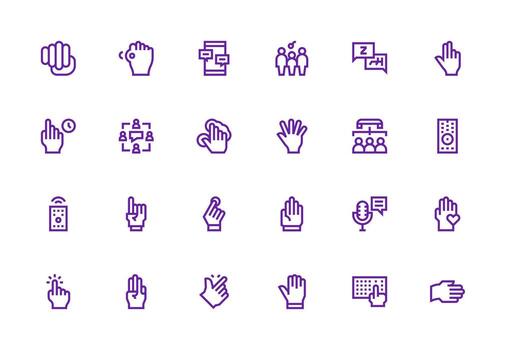 24 Thick Line Line Style Icons from Interact Collection Full Icon Library for UI Designers vector